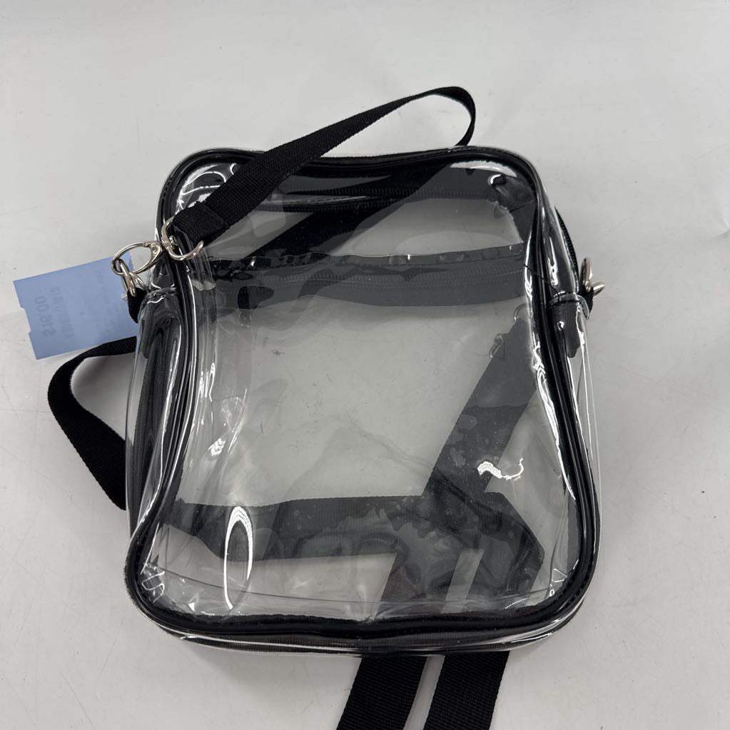 clear w/ black trim crossbody