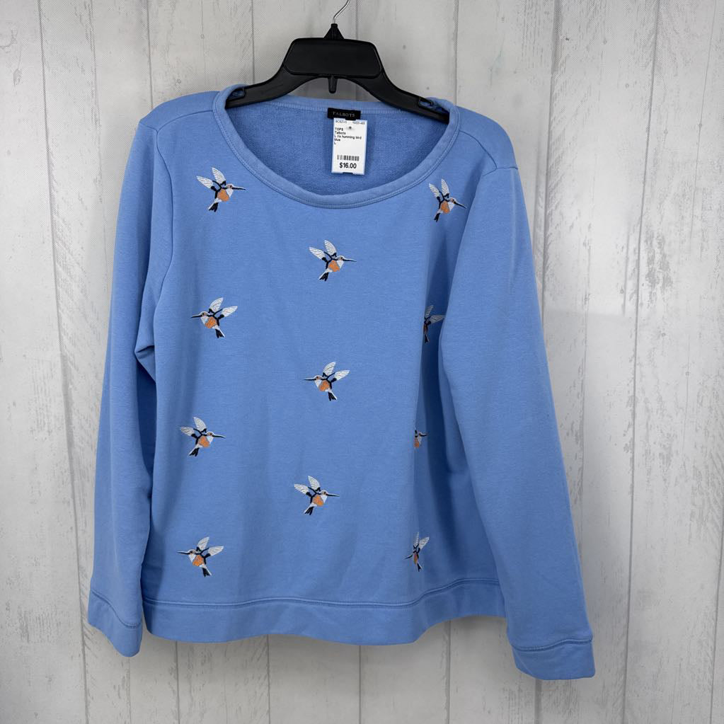 L l/s humming bird sweatshirt