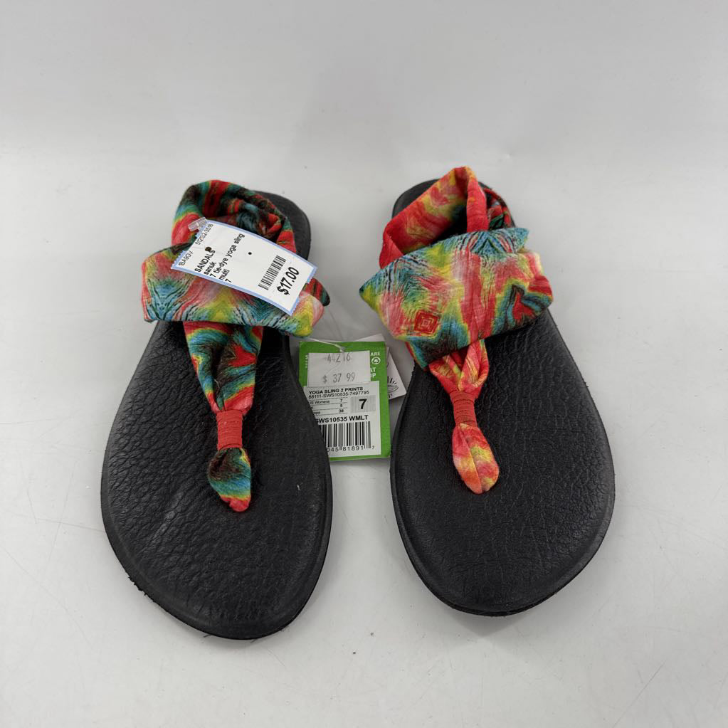 7 tie-dye yoga sling sandal
