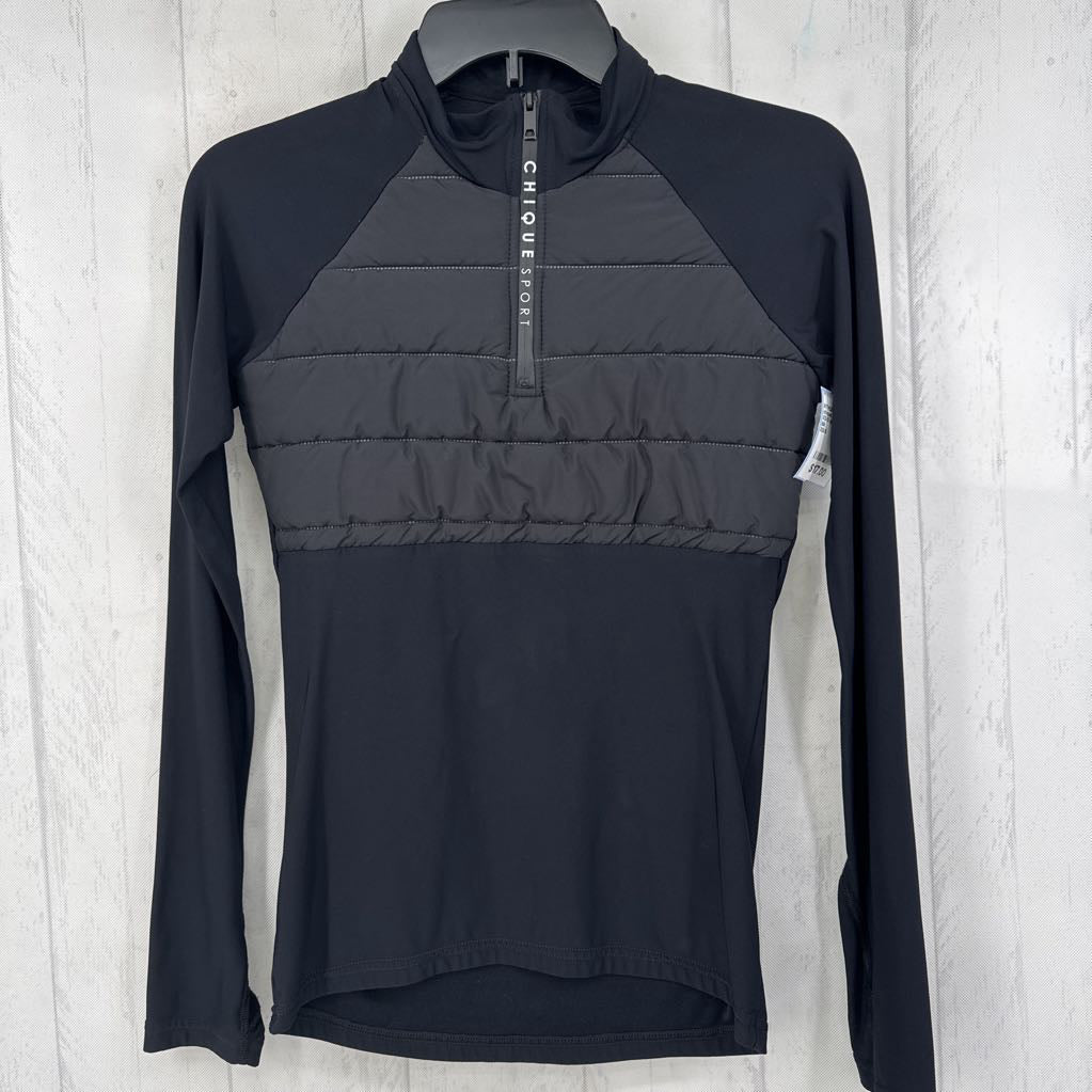 XS/S quarter zip quilted l/s pullover