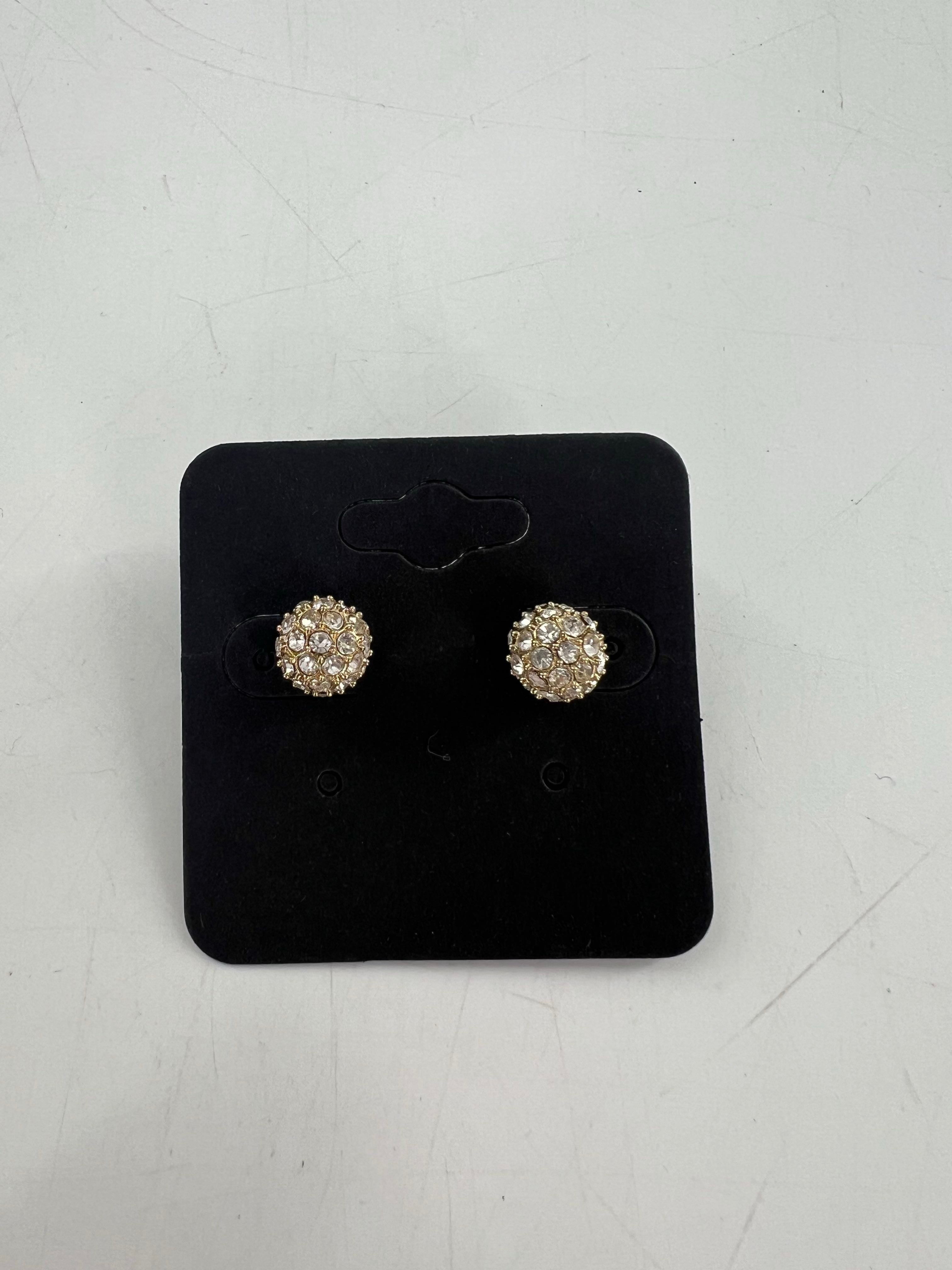 rhinestone ball post earrings