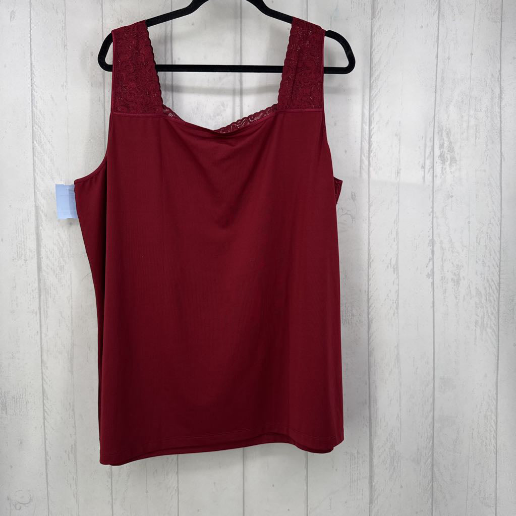 3X lace trim cami