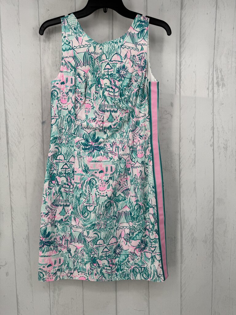 R119 4 printed slvls dress