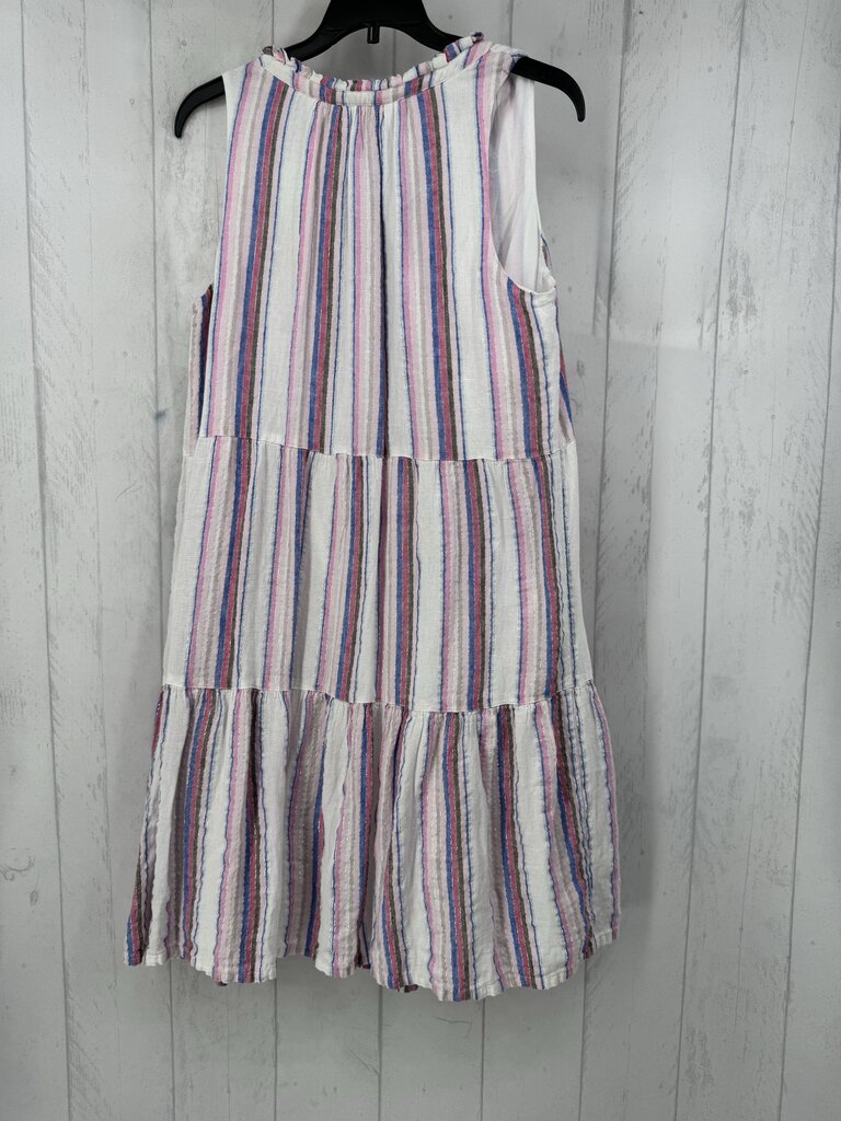 M striped v-neck slvls dress