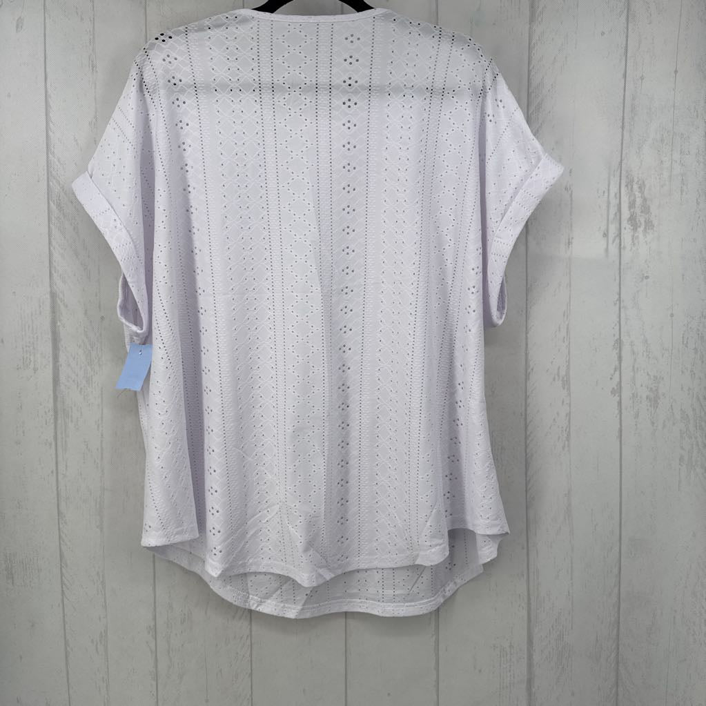 2XL eyelet s/s top