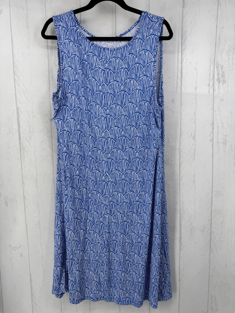 1X seashell print slvls dress