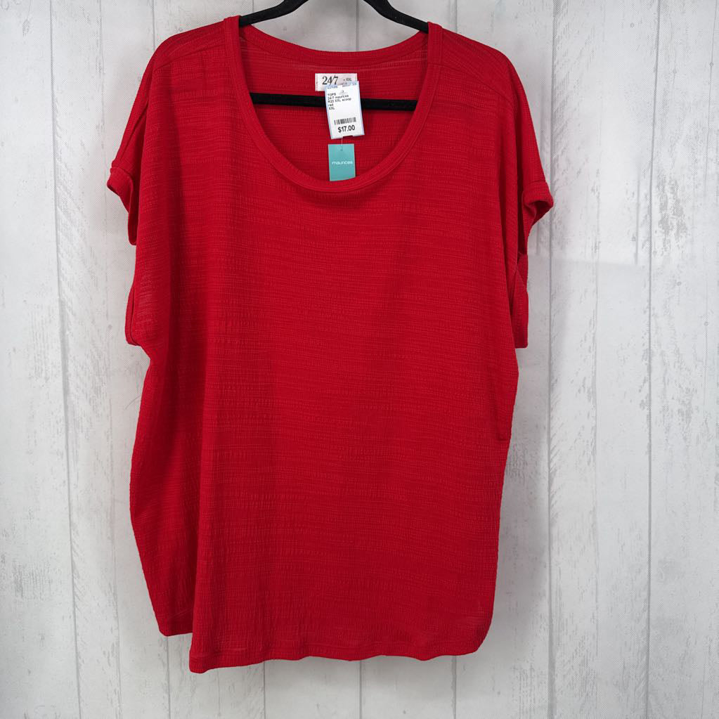 R23 XXL scoop neck s/s top