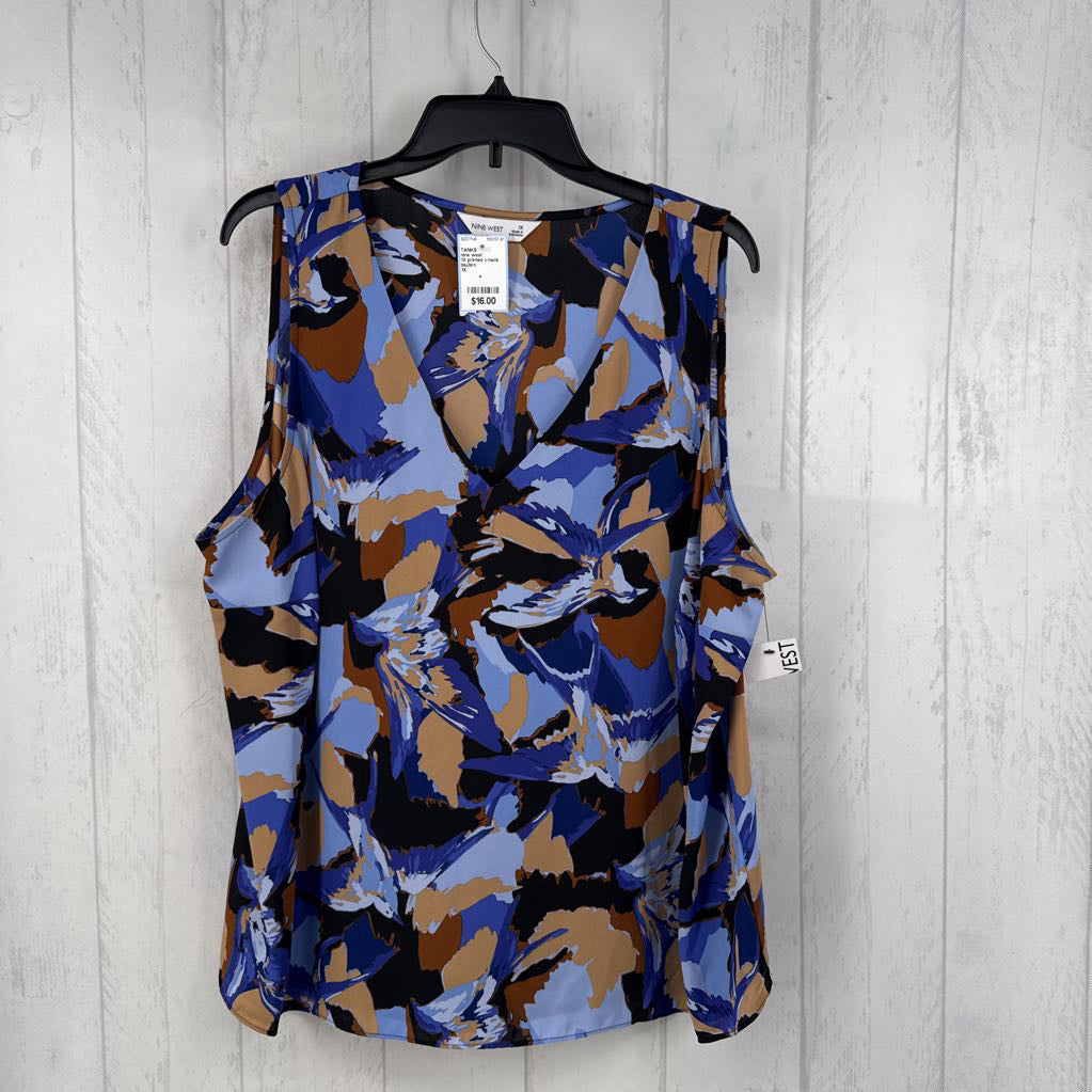 1X printed v-neck tank
