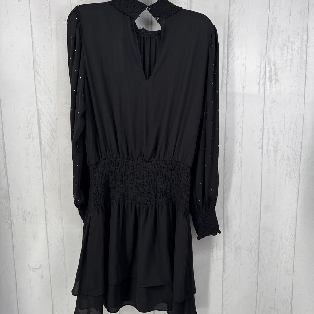 R170 M embelished smocked l/s dress