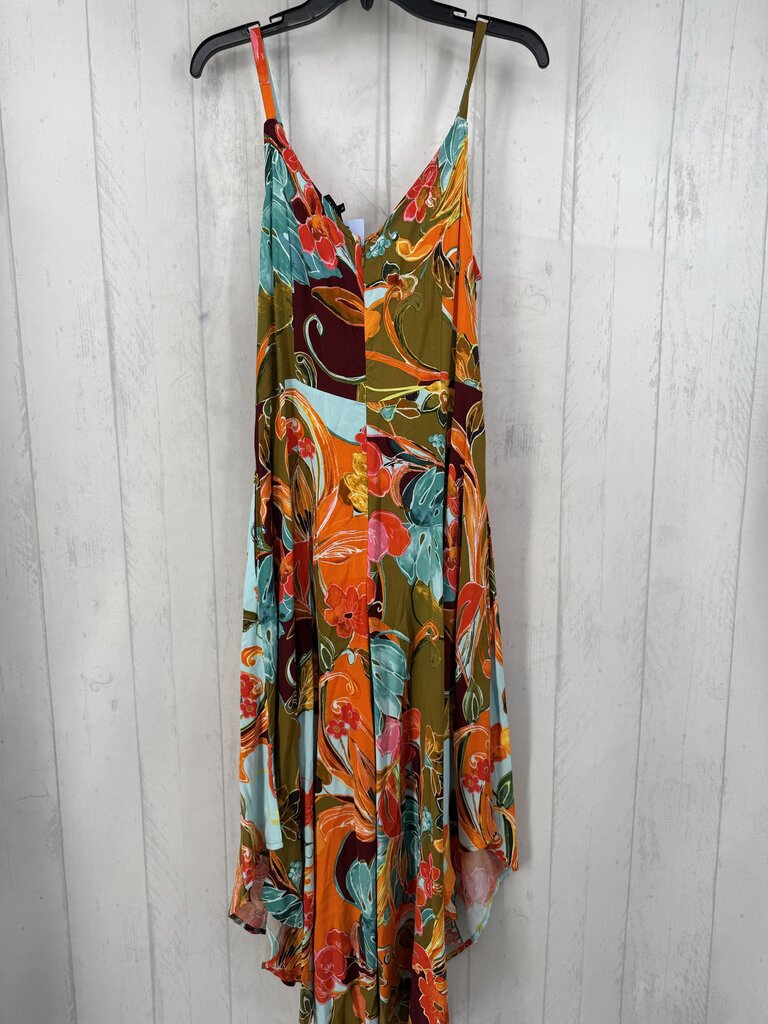 L flo print slvls jumpsuit