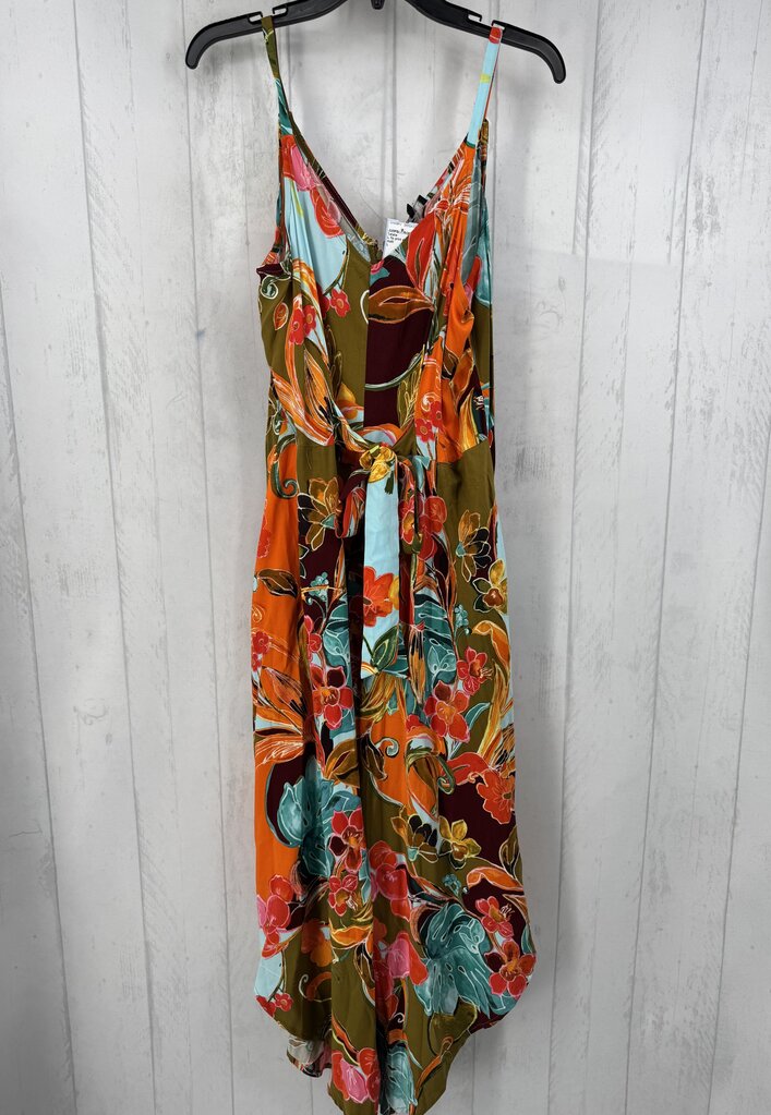 L flo print slvls jumpsuit