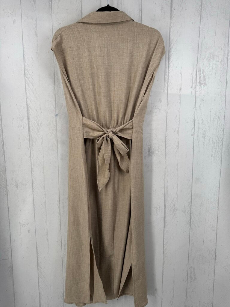 L button down cap slv dress