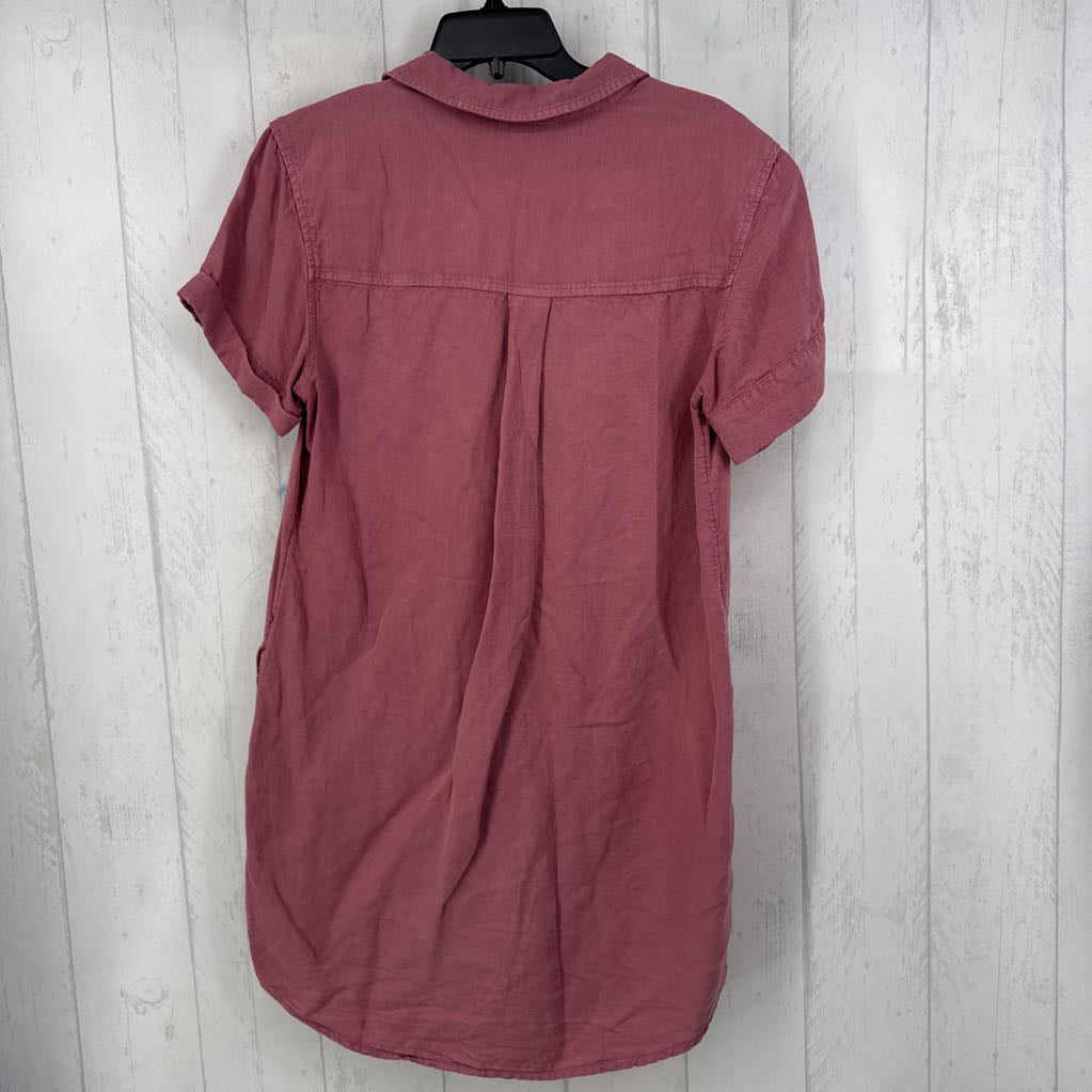 M twill button down s/s dress