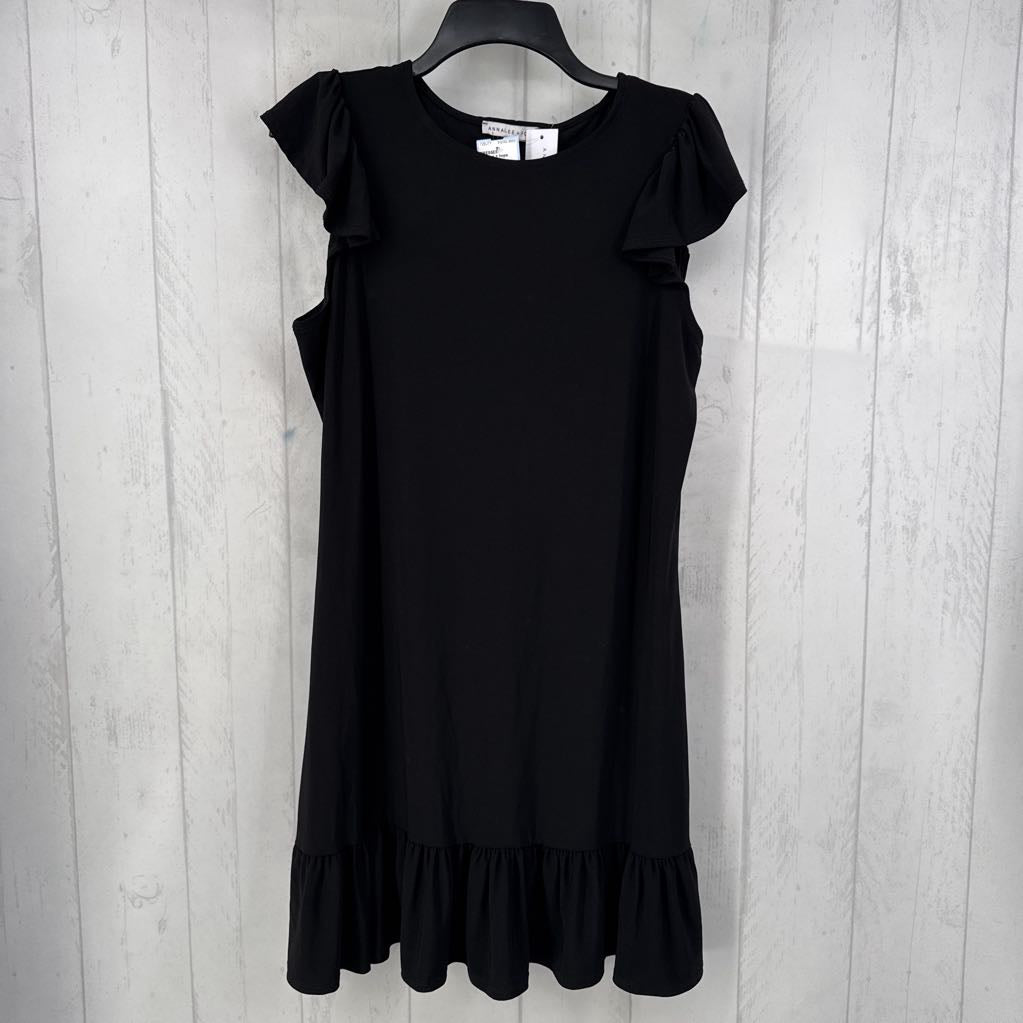 L ruffled hem shiftdress s/s