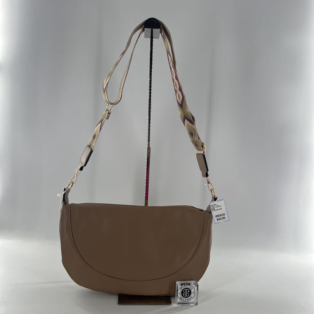 vegan crescent hobo crossbody