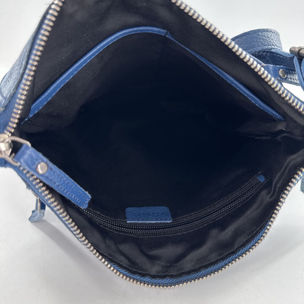top zip leather crossbody