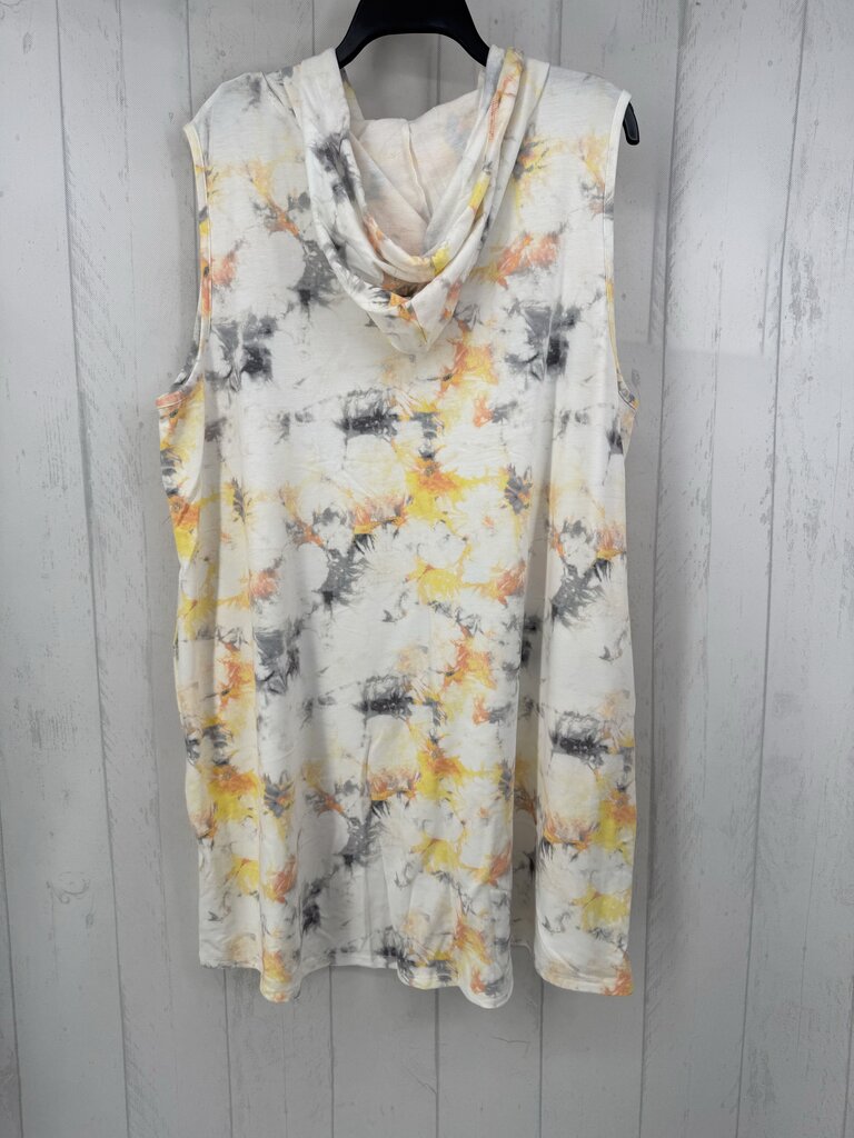 22/24w tie-dye hooded slvls dress