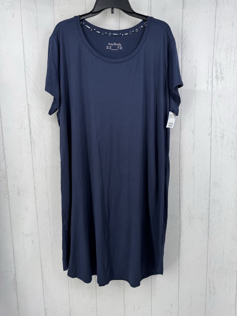 2X round neck s/s t-shirt dress