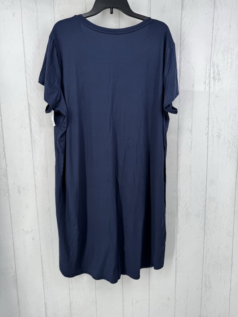 2X round neck s/s t-shirt dress