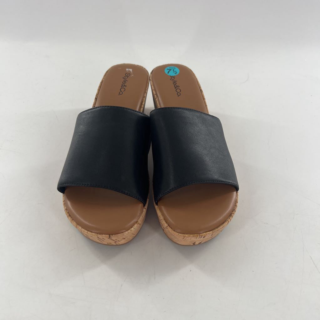 7.5 cork wedge heel sandal