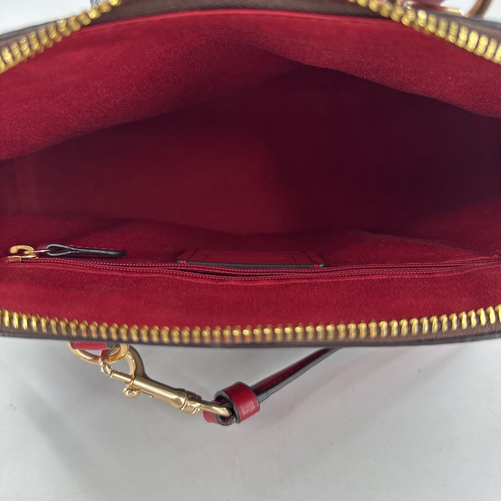 signature logo dome satchel