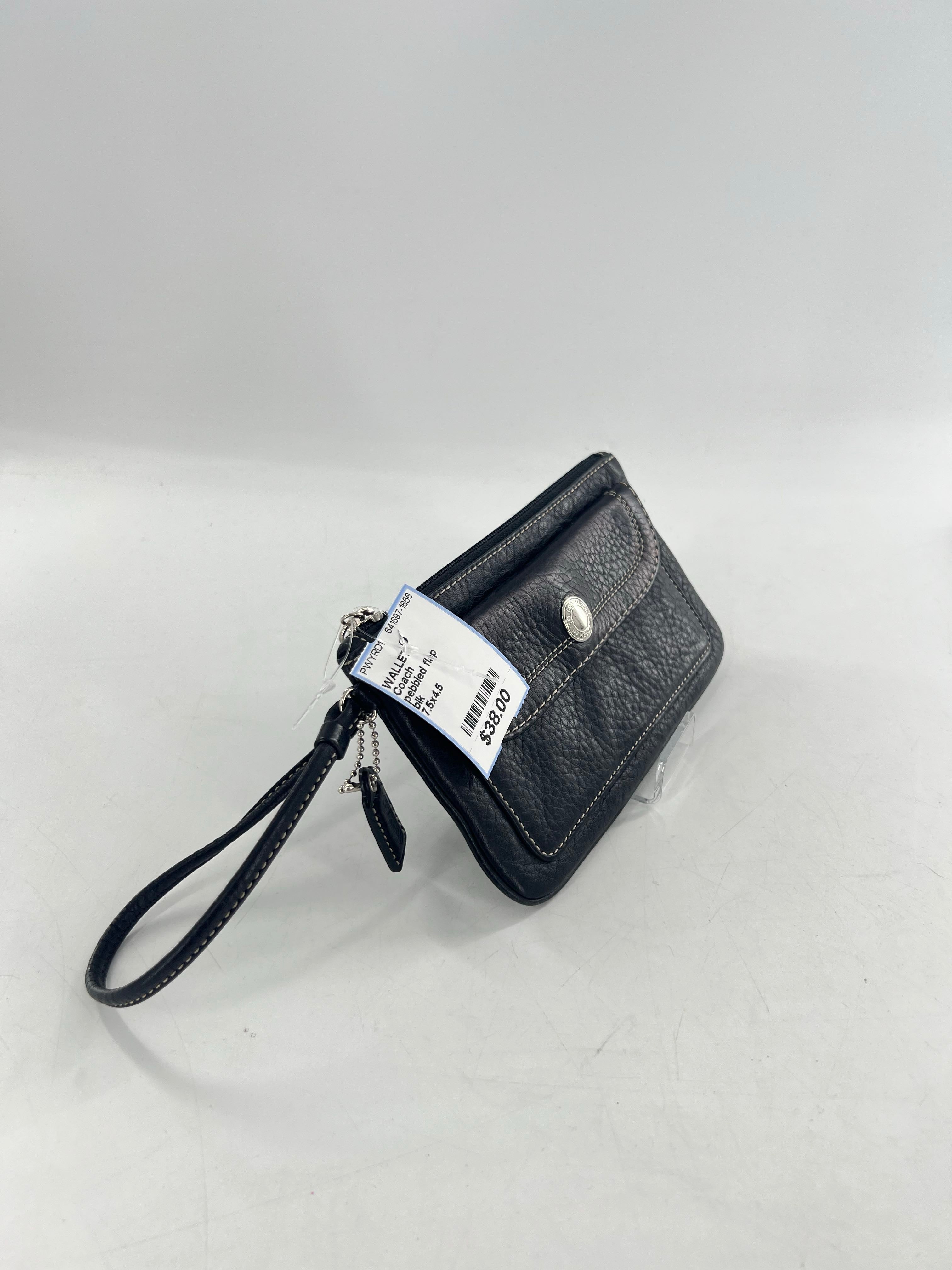 pebbled flap wristlet