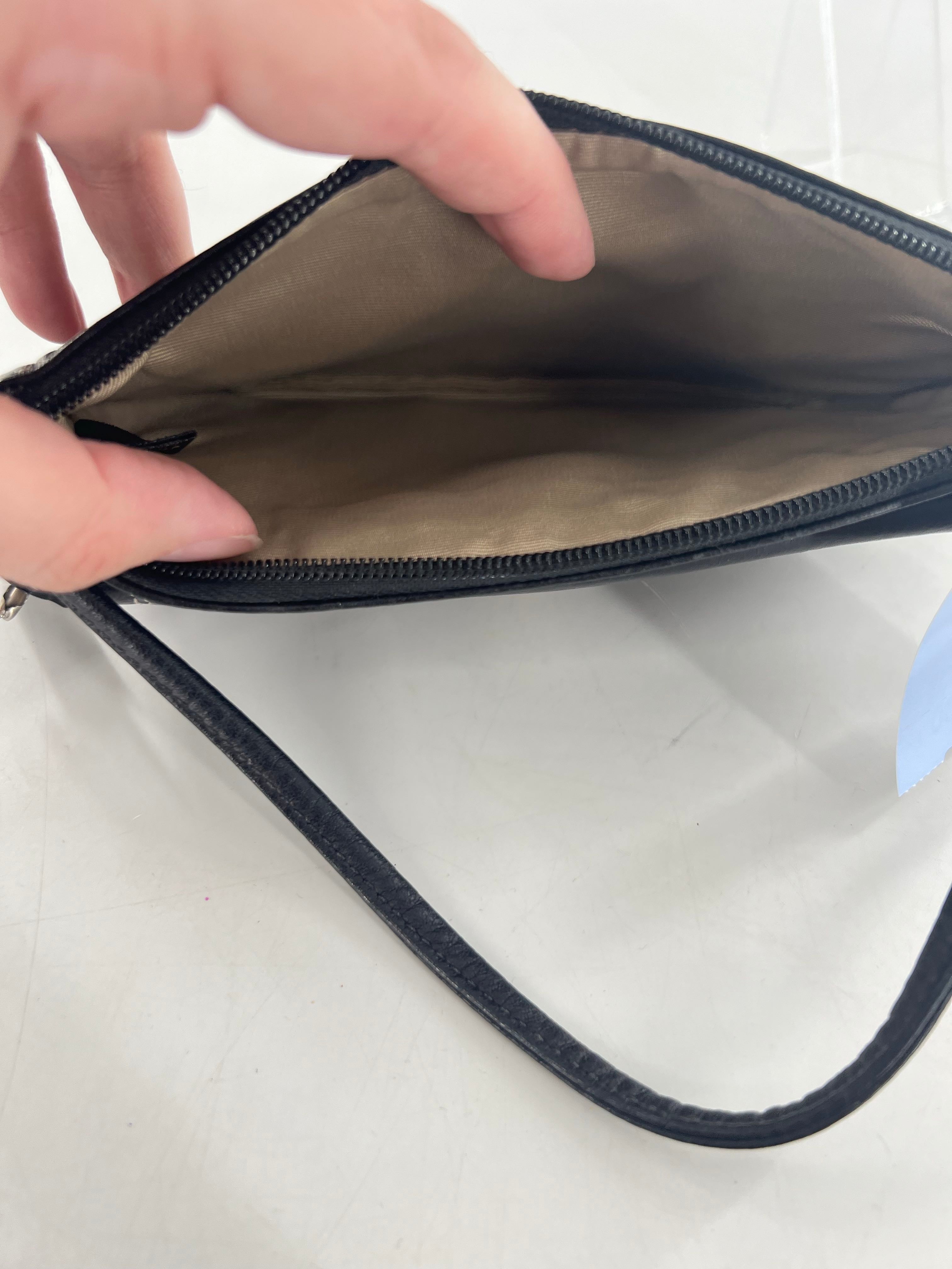 pebbled flap wristlet