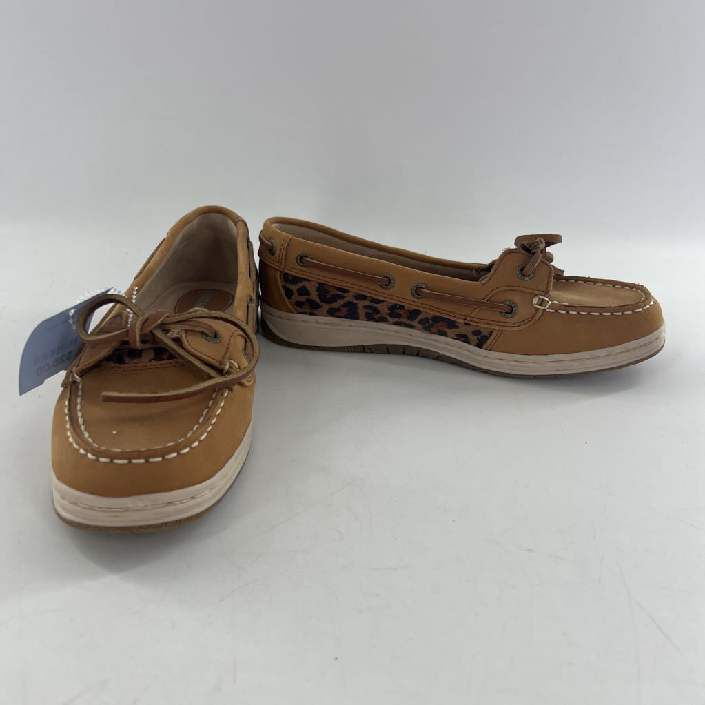 animal print boat shoes
