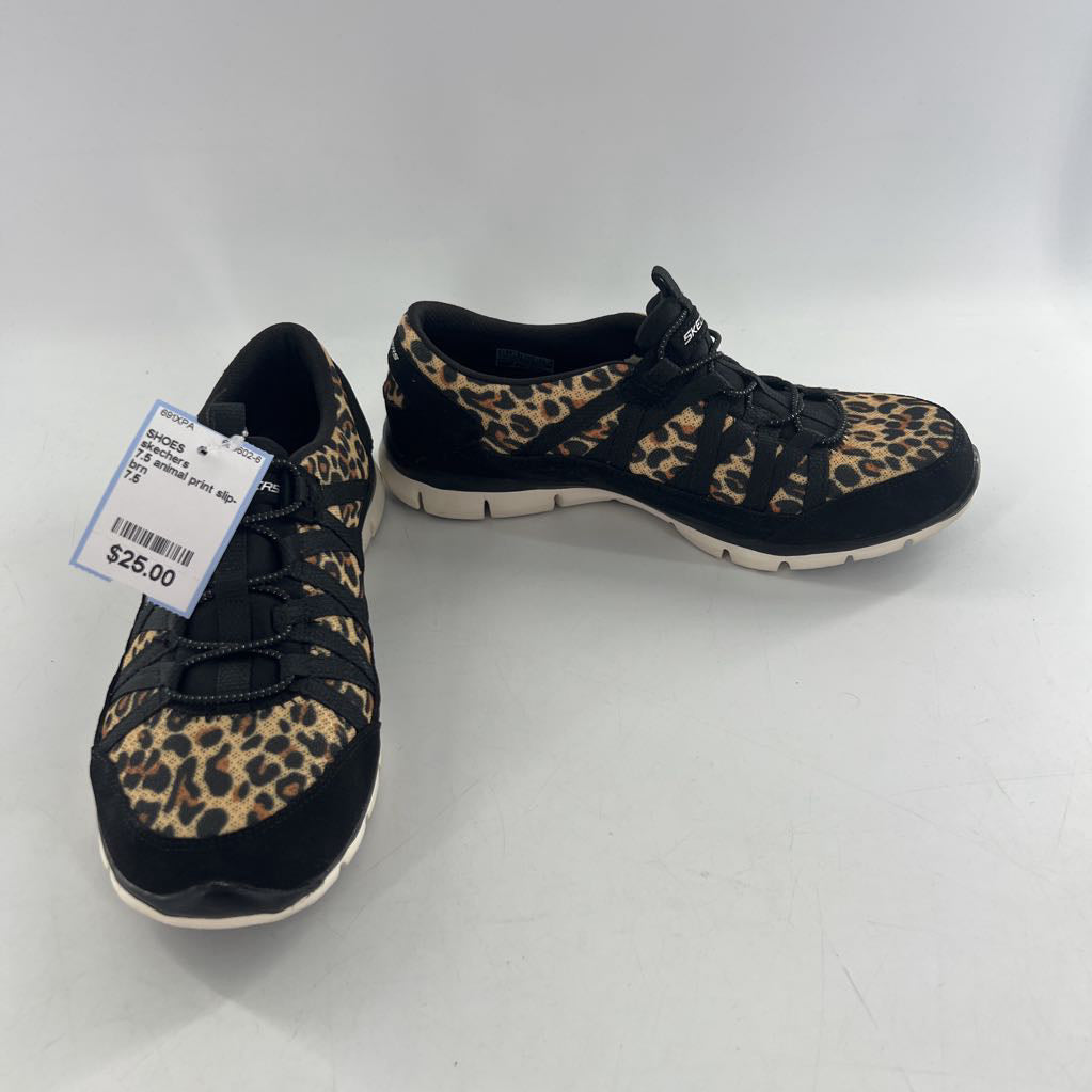 7.5 animal print slip-on sneaker