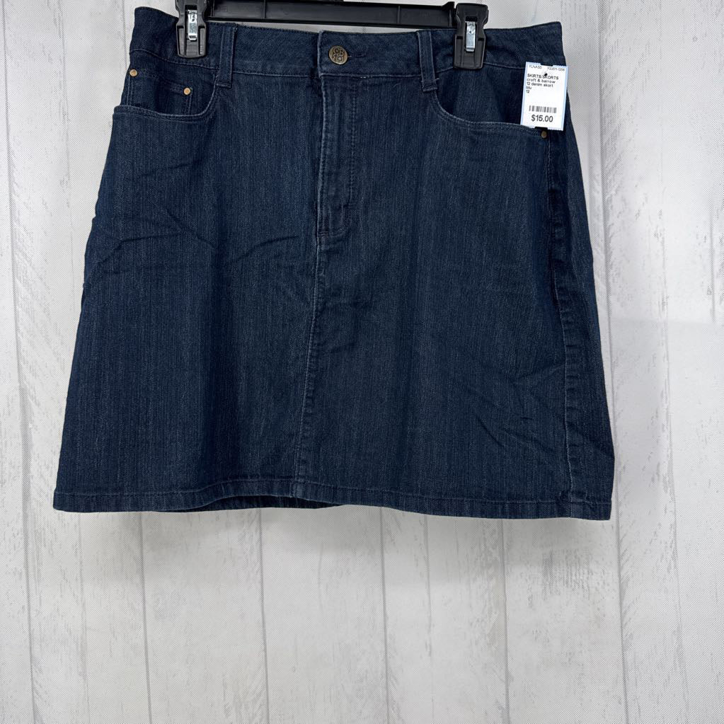 12 denim skort
