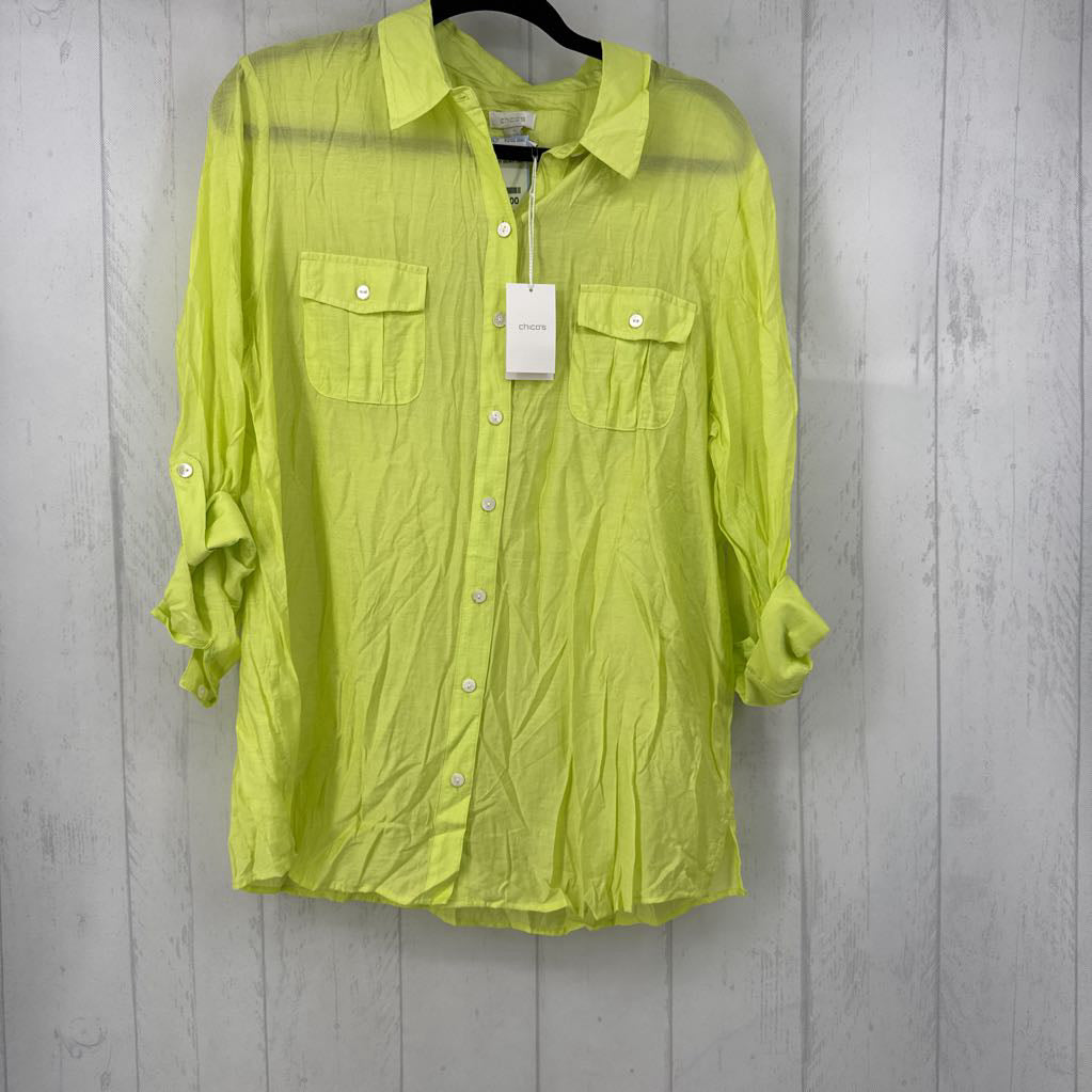 L button down tab slv top