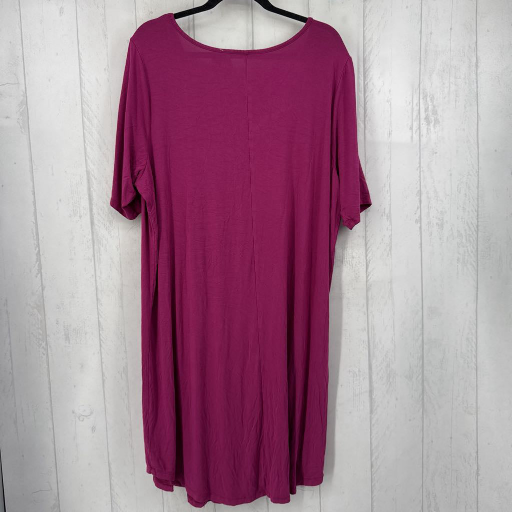 3X v-neck s/s t-shirt dress