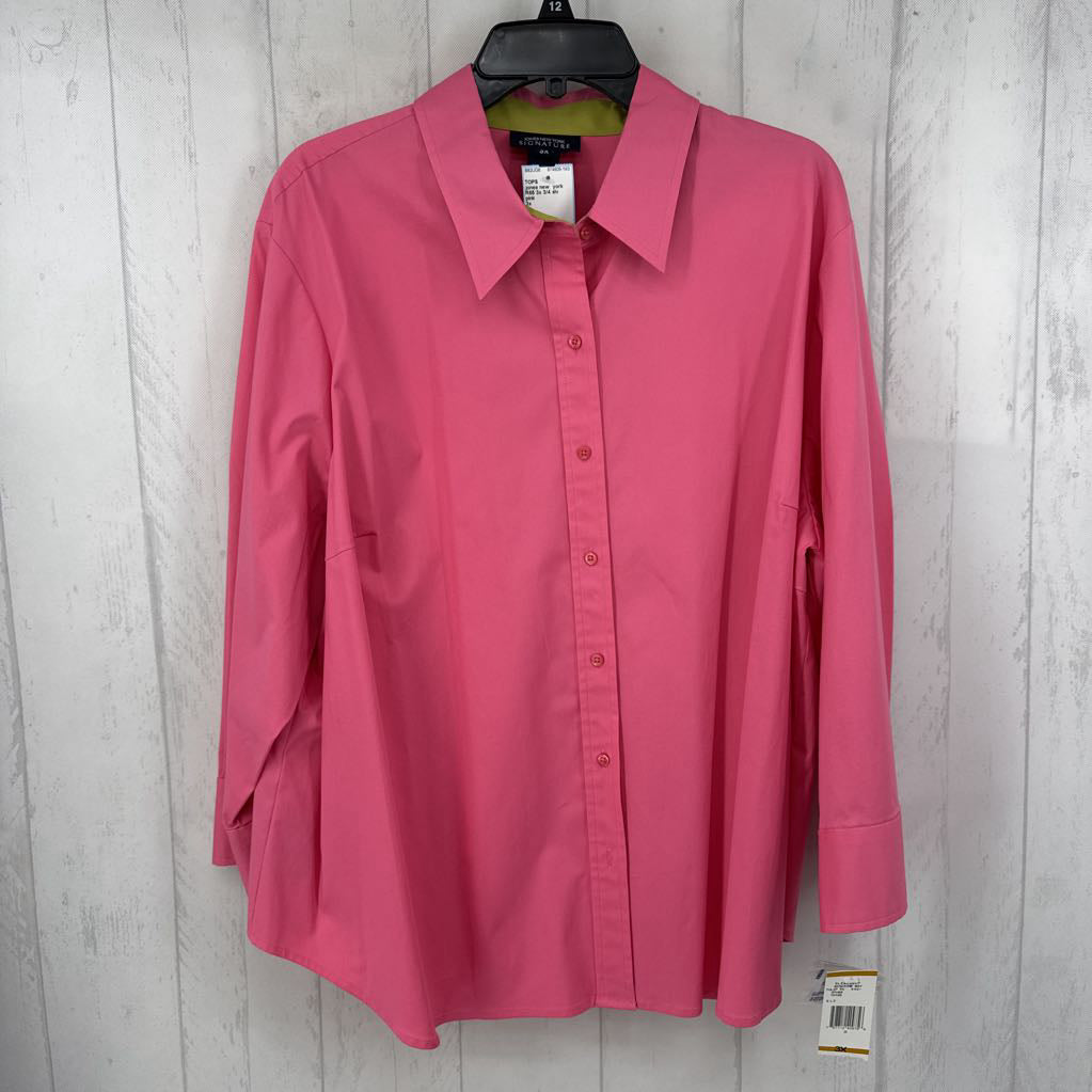 R65 3x 3/4 slv button down shirt