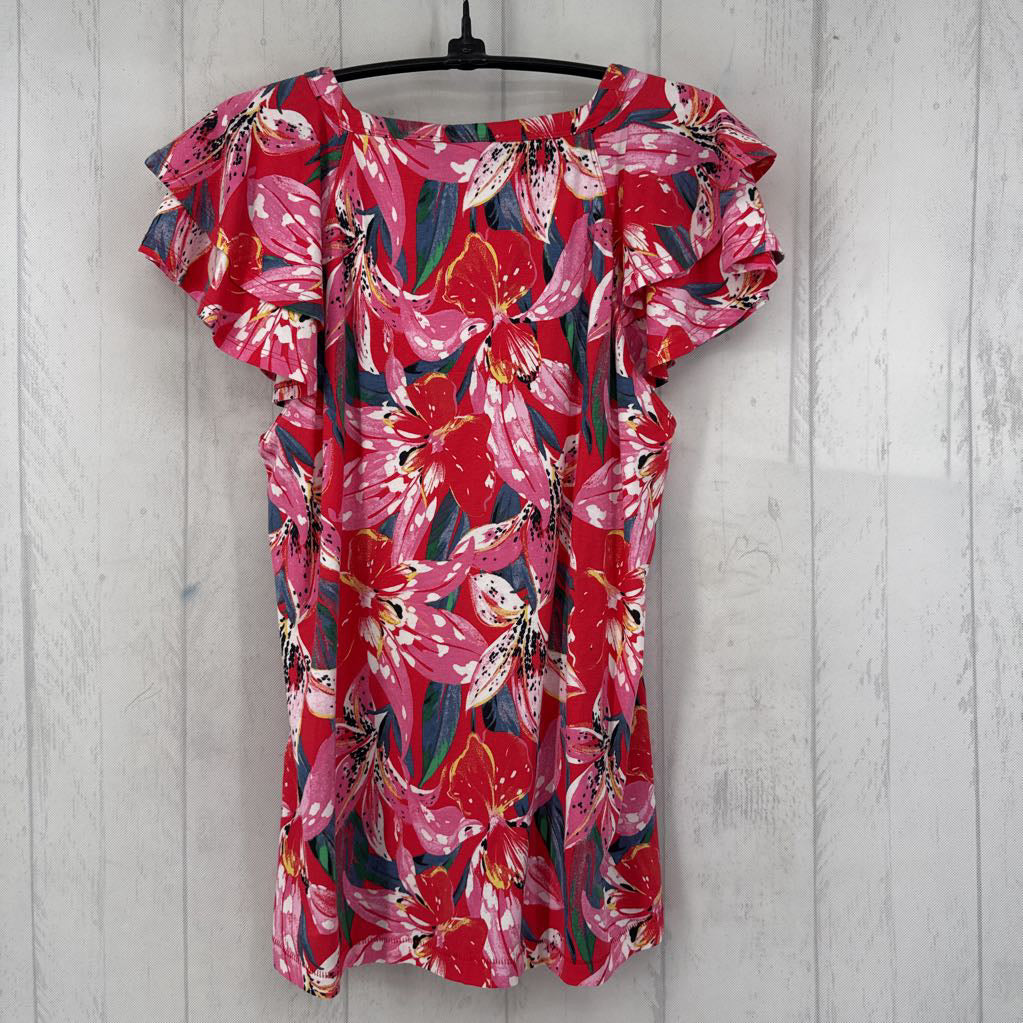 R70 M flo print flutter slv top s/s