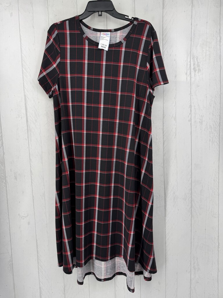 XL plaid s/s dress