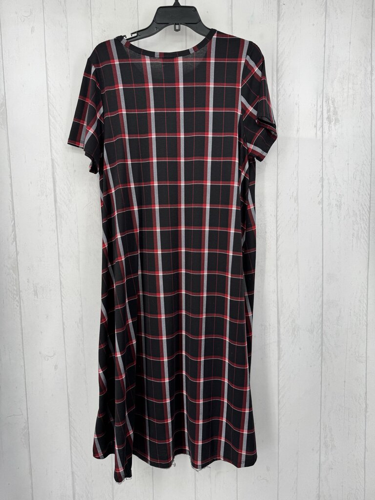 XL plaid s/s dress