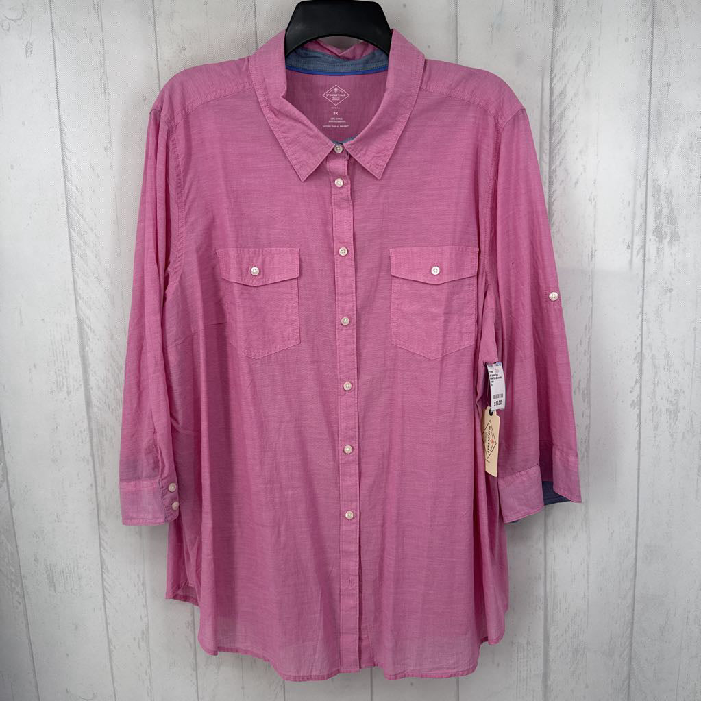 R44 3x elbow slv button down shirt