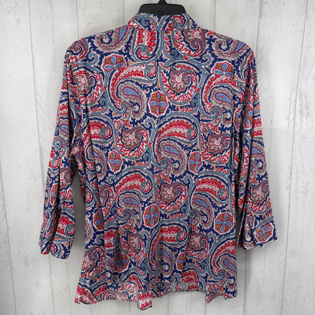 3x l/s paisley print button shirt