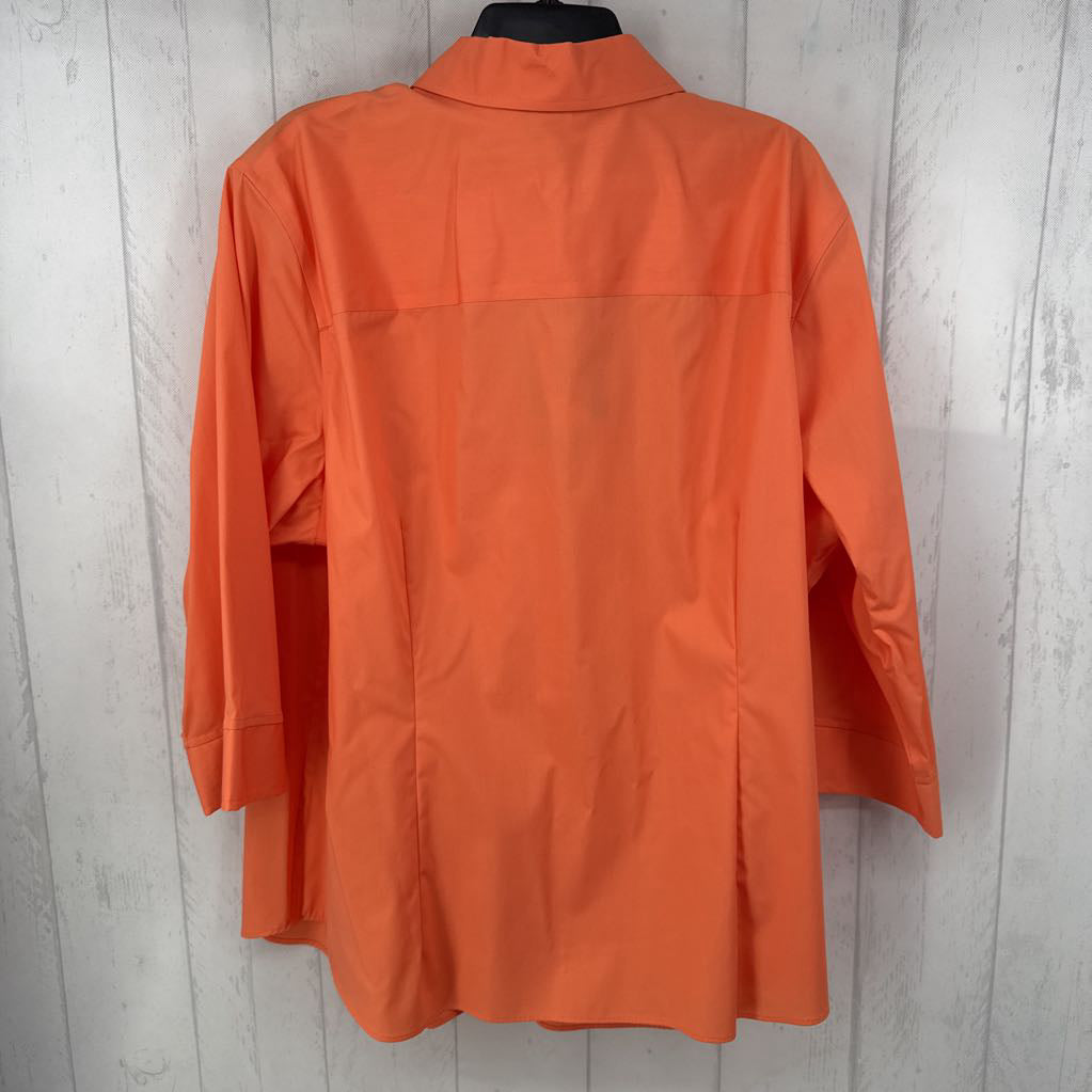 3x 3/4 slv button down shirt