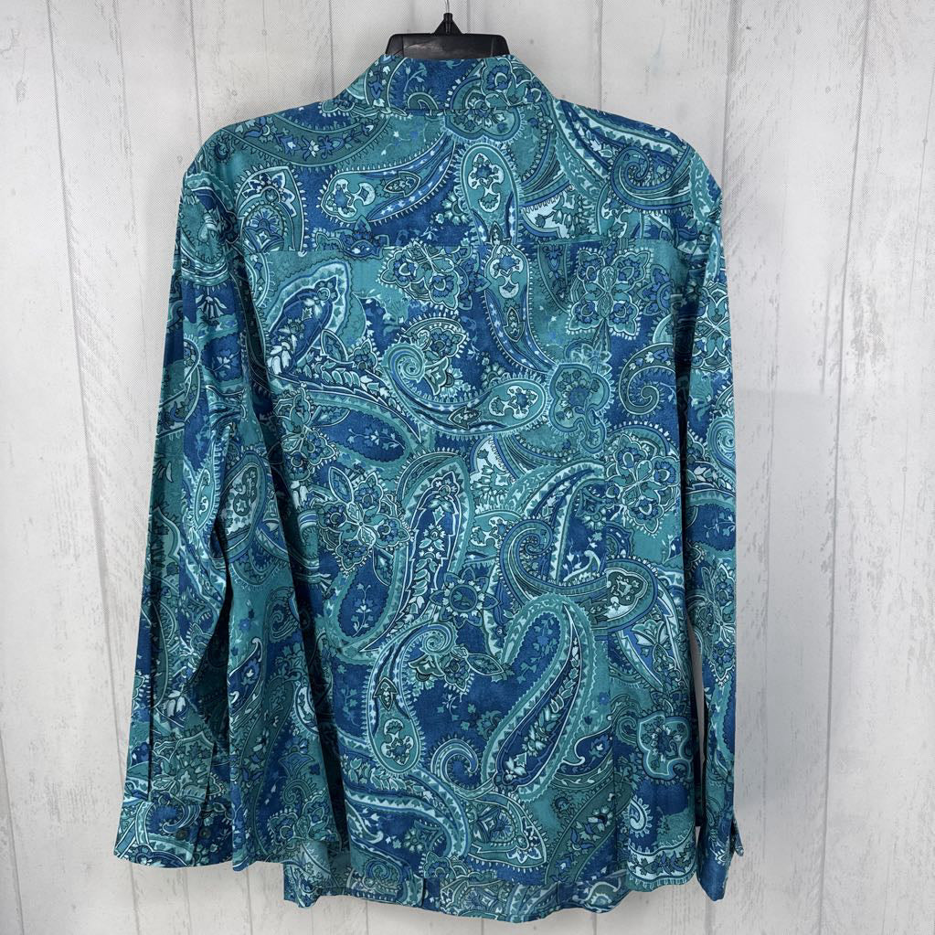 3x l/s paisley print button shirt