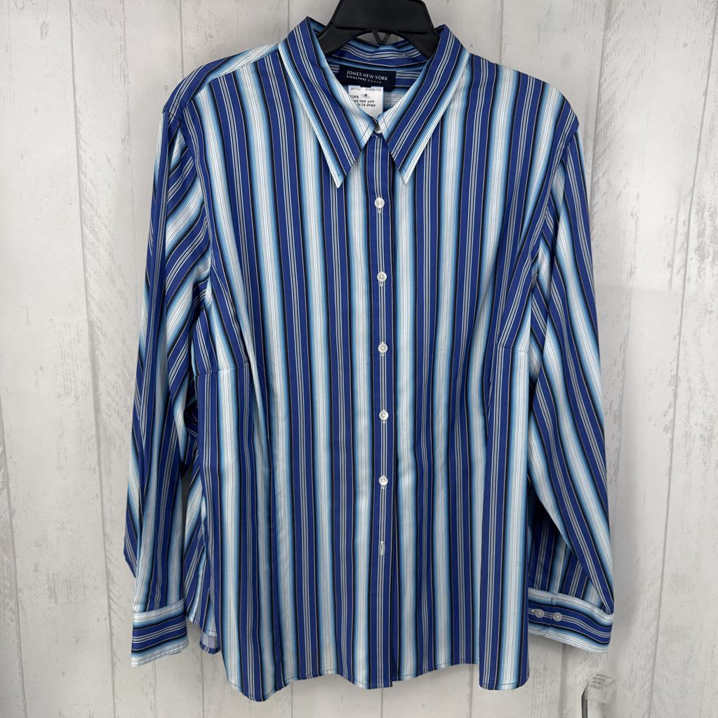 R65 3x l/s stripe button shirt