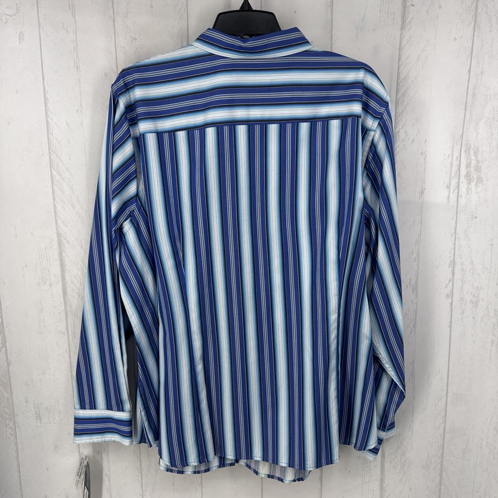 R65 3x l/s stripe button shirt