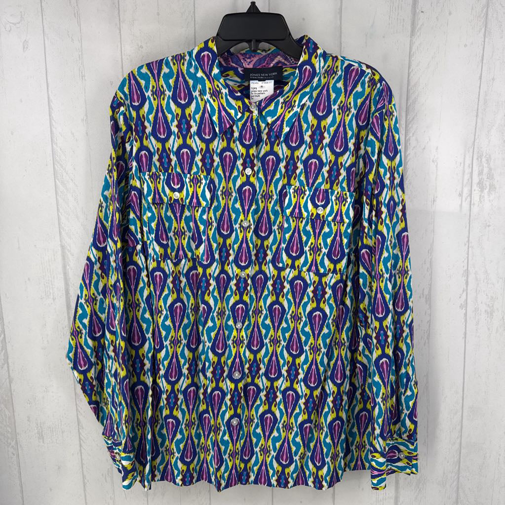 3x l/s pattern button shirt