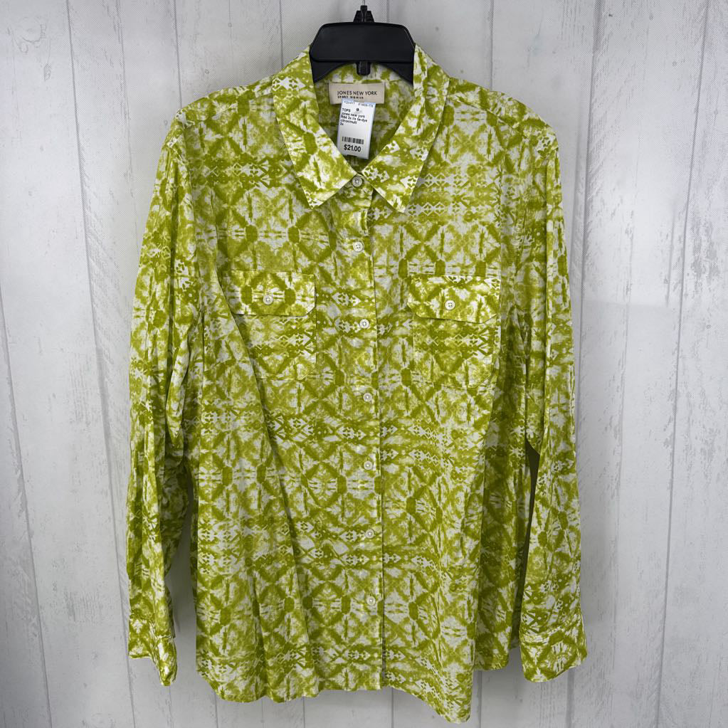 R64 3x l/s tie-dye button shirt