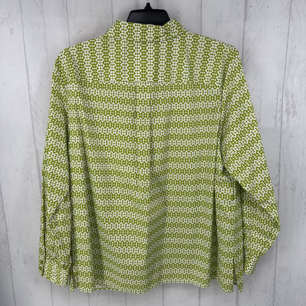 3x pattern print button l/s shirt