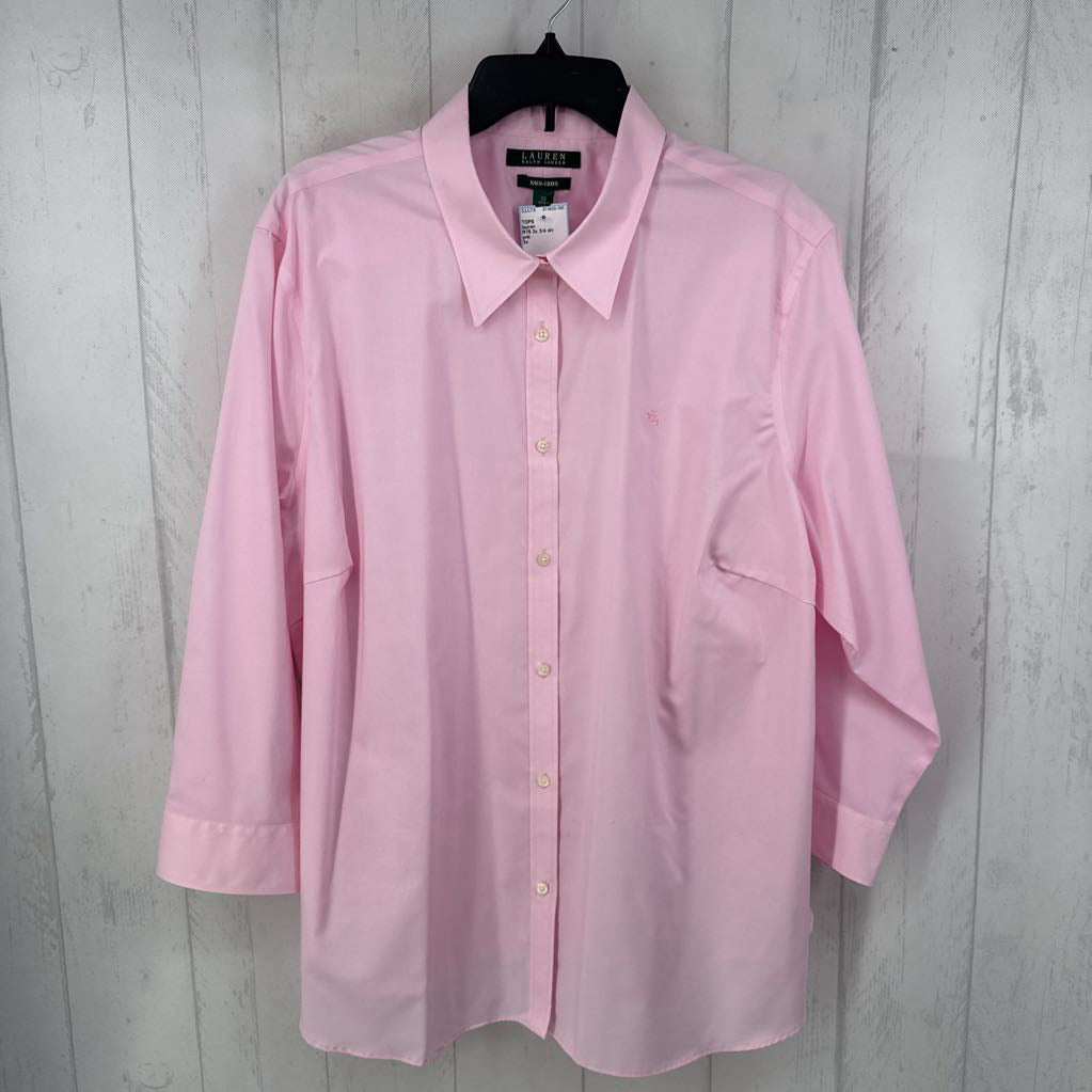 R75 3x 3/4 slv button shirt