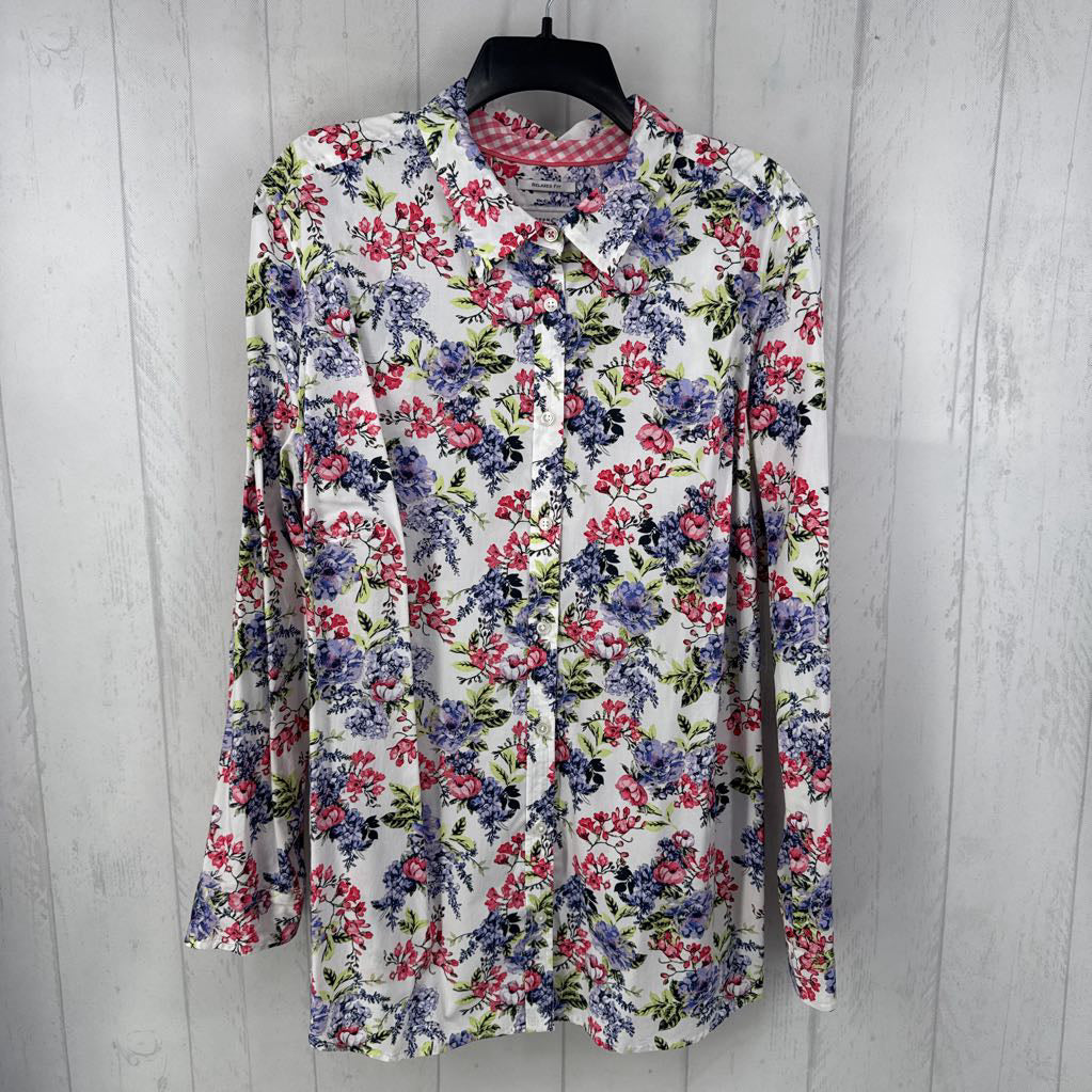 R64 20w l/s flower print button shirt