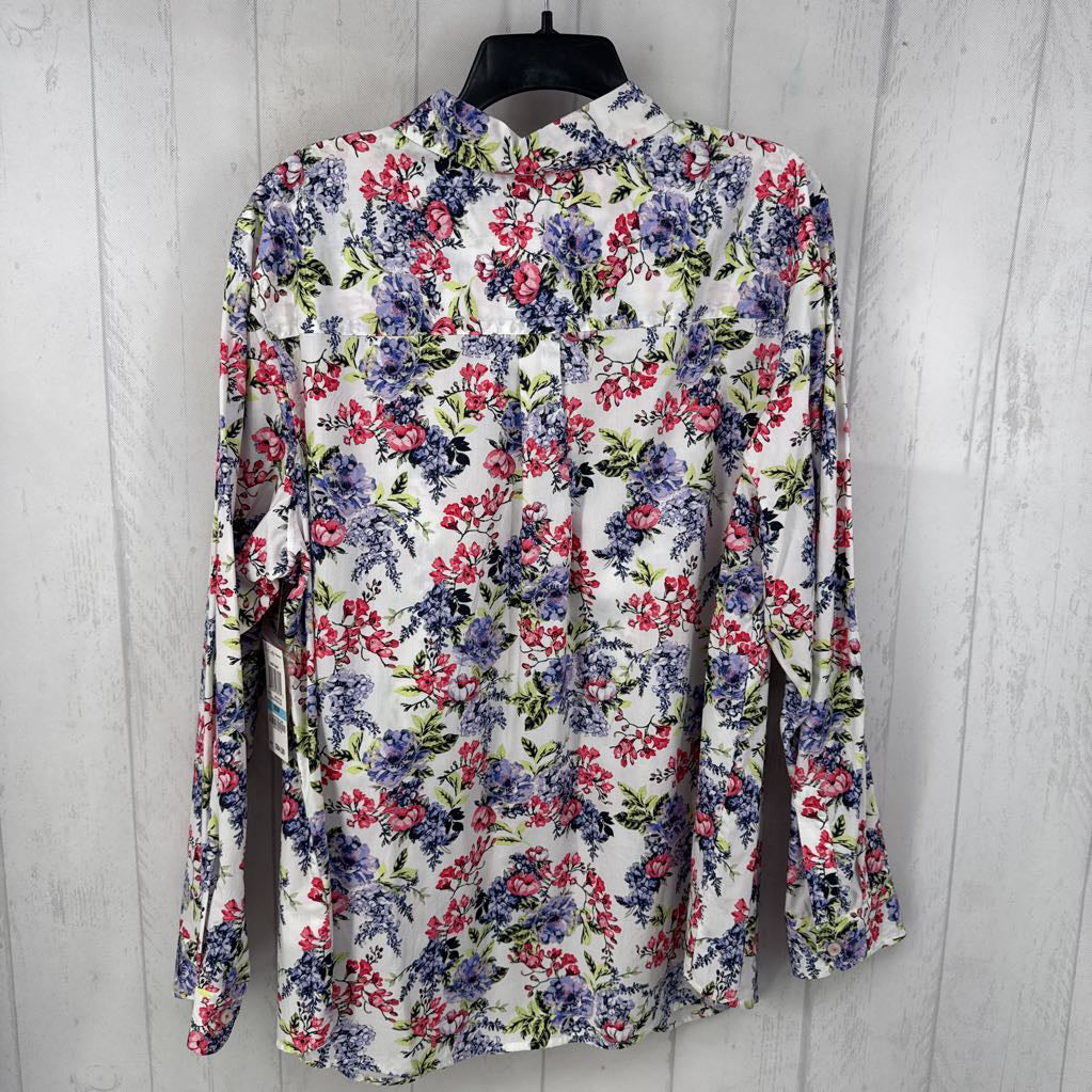 R64 20w l/s flower print button shirt