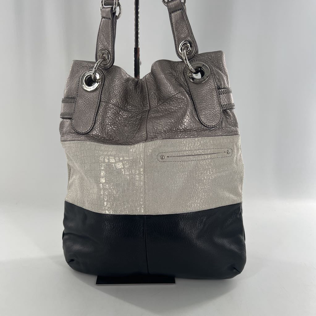 leather colorblock shoulderbag