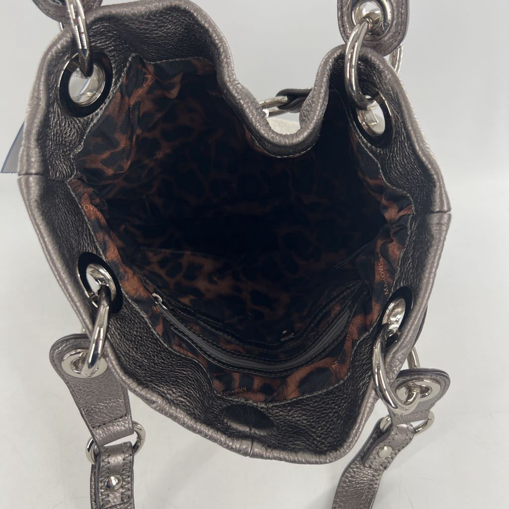 leather colorblock shoulderbag